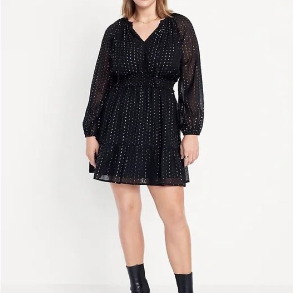 NWT Old Navy Waist Defined Shimmer Mini Dress | Size M